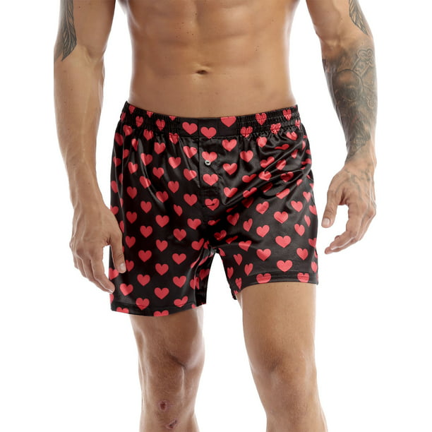 Men's Summer Silk Satin Shorts Gym Sports Trunks Boxer Briefs Lounge Swim Pants